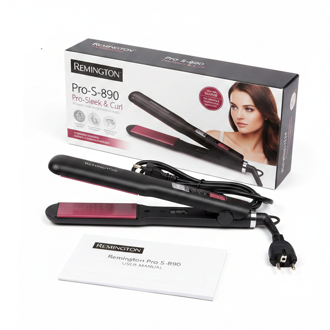 Remington Pro S-890 Hair Straightener & Curler Ceramic Coated Plates