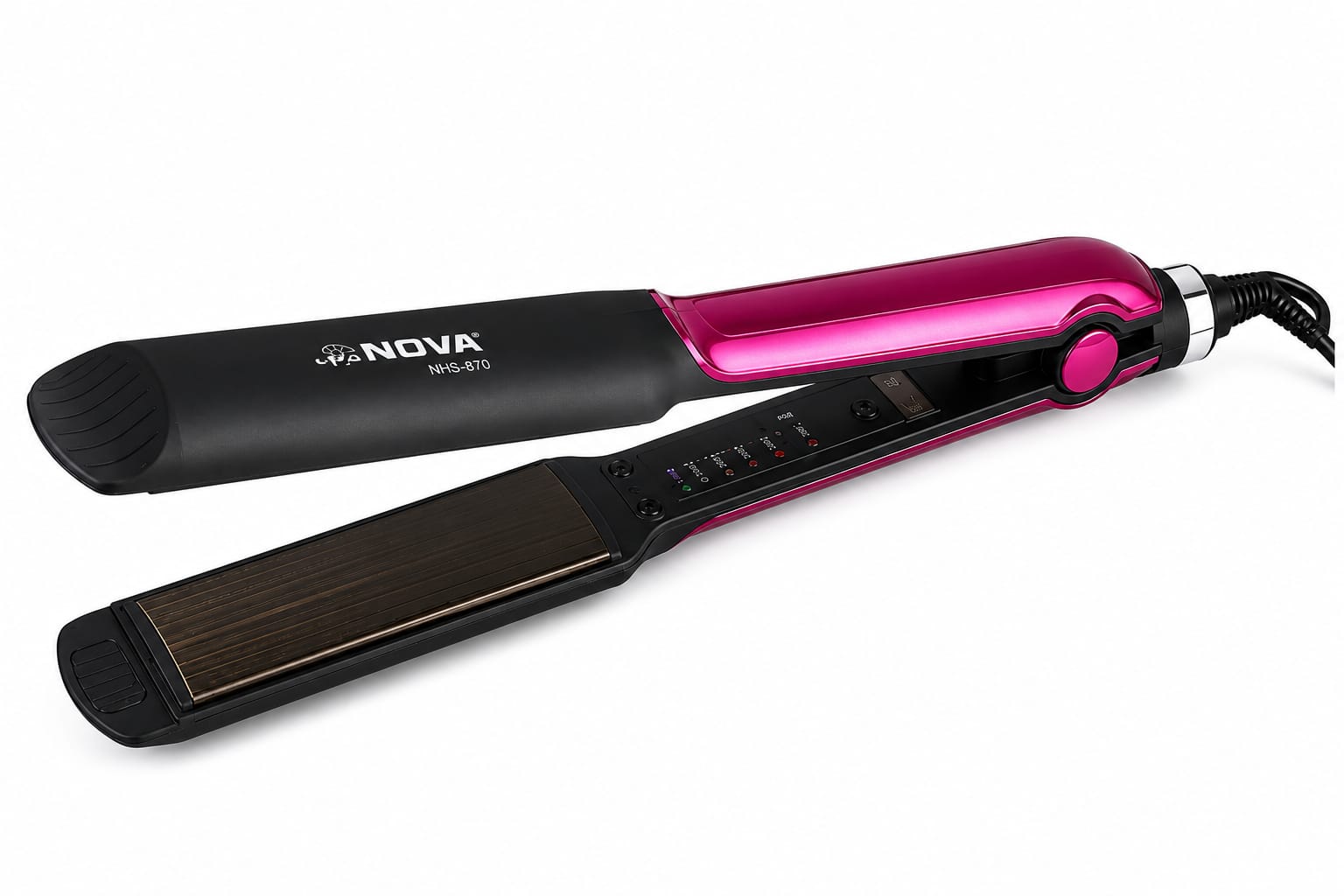 Nova NHS-870 Professional Hair Straightener | Adjustable Temperature 130°C–230°C | Ceramic Coated Plates | Salon Quality Styling