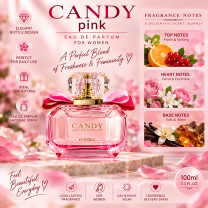 Candy Pink Eau de Parfum for Women – 100ml