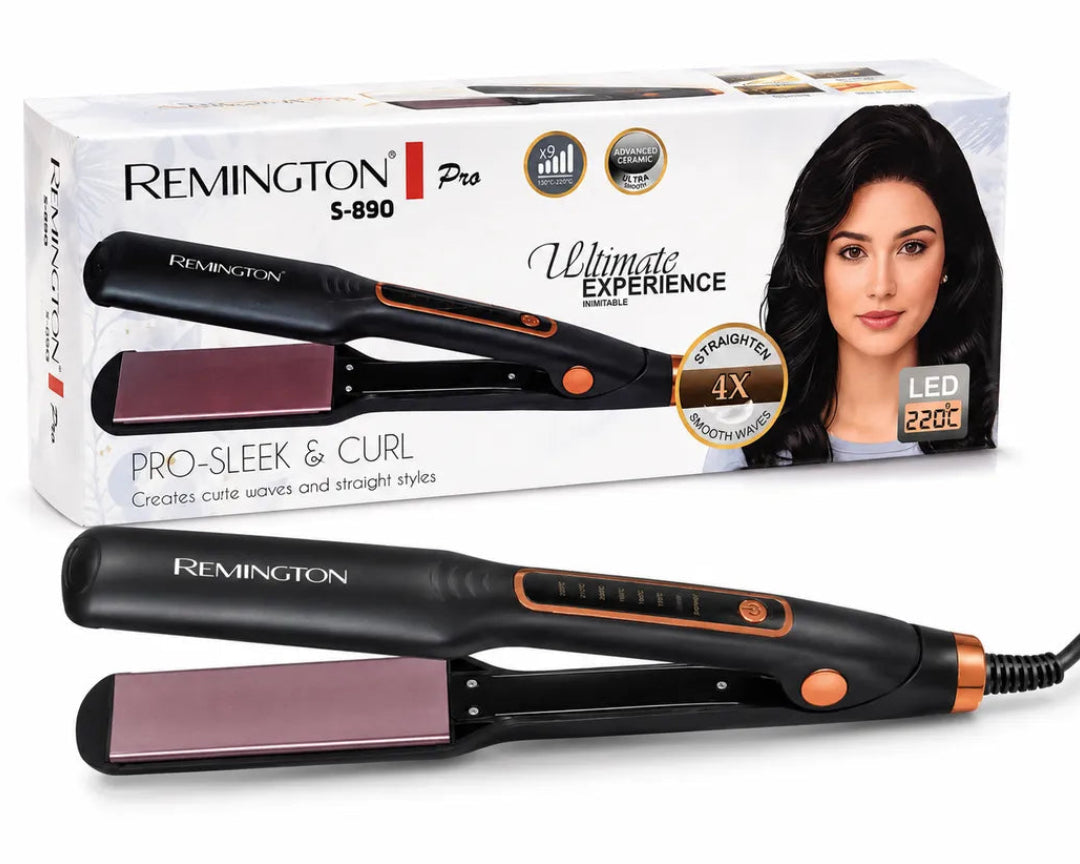 Remington Pro S-890 Hair Straightener & Curler Ceramic Coated Plates