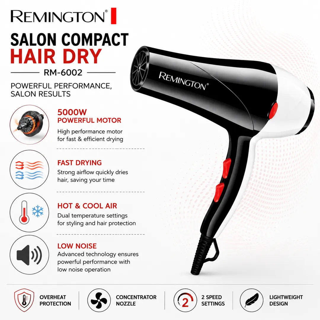 Salon Compact Hair Dryer RM-6002