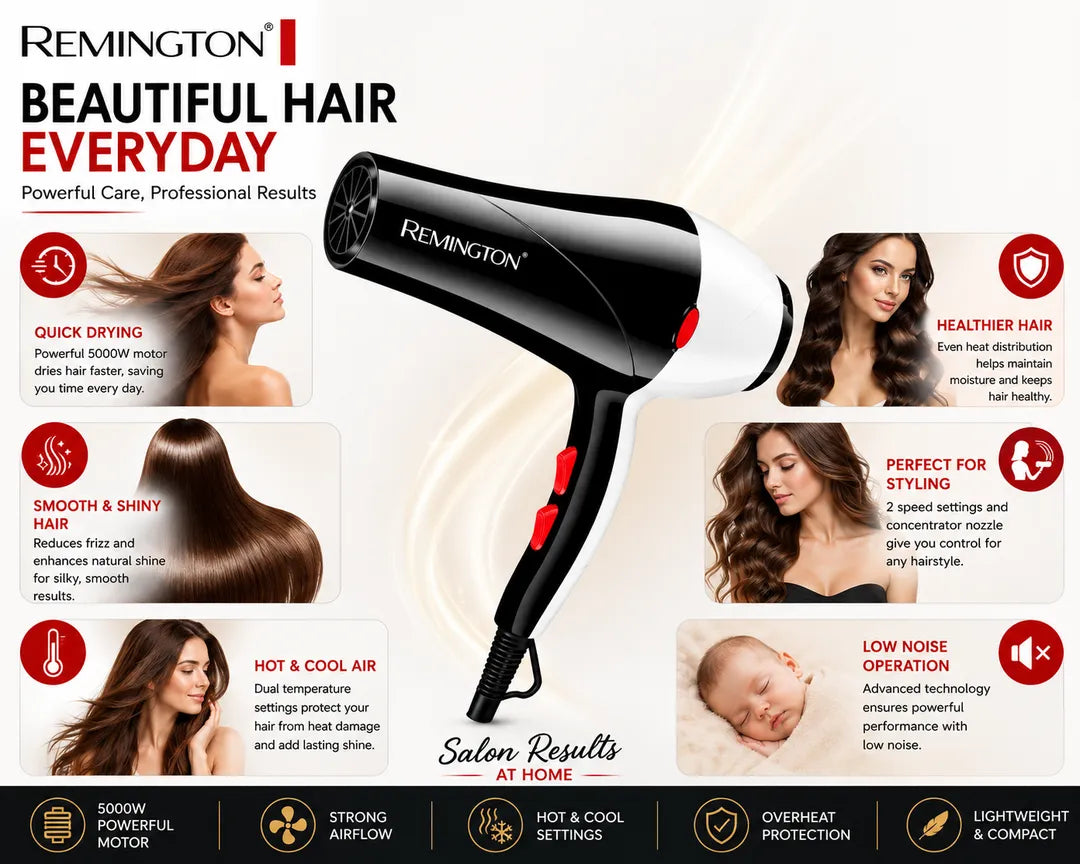 Salon Compact Hair Dryer RM-6002