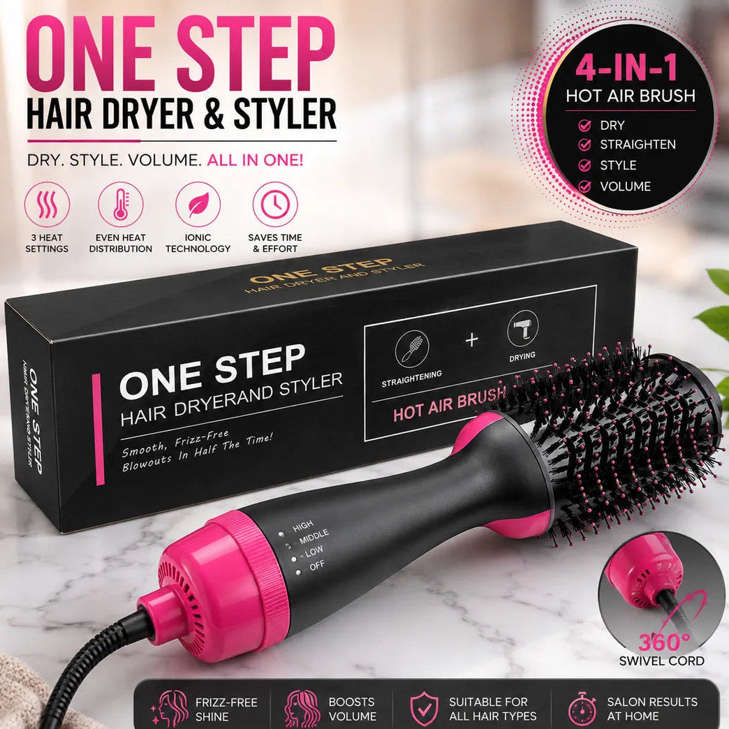 Professional Ionic Hair Dryer & Styler Brush