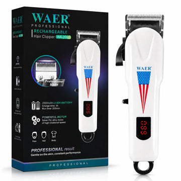 WAER WA-2092 Professional Rechargeable Hair Clipper with LED Display