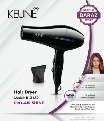 High Quality Professional Hair Dryer 5000W | Pro Air Shine | Intelligent Temperature Control | Fast Dry & Overheat Protection