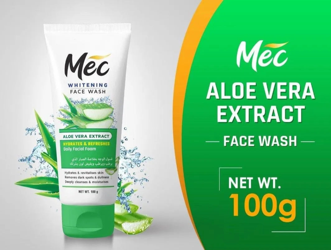 Mec Aloe Vera Extract Whitening Face Wash 100 gm