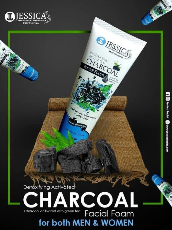 Jessica Charcoal Face Wash125ml for Men &Women