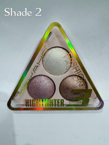 MYSAHO Baked 3 in 1 Fashion Color Highlighter Platte