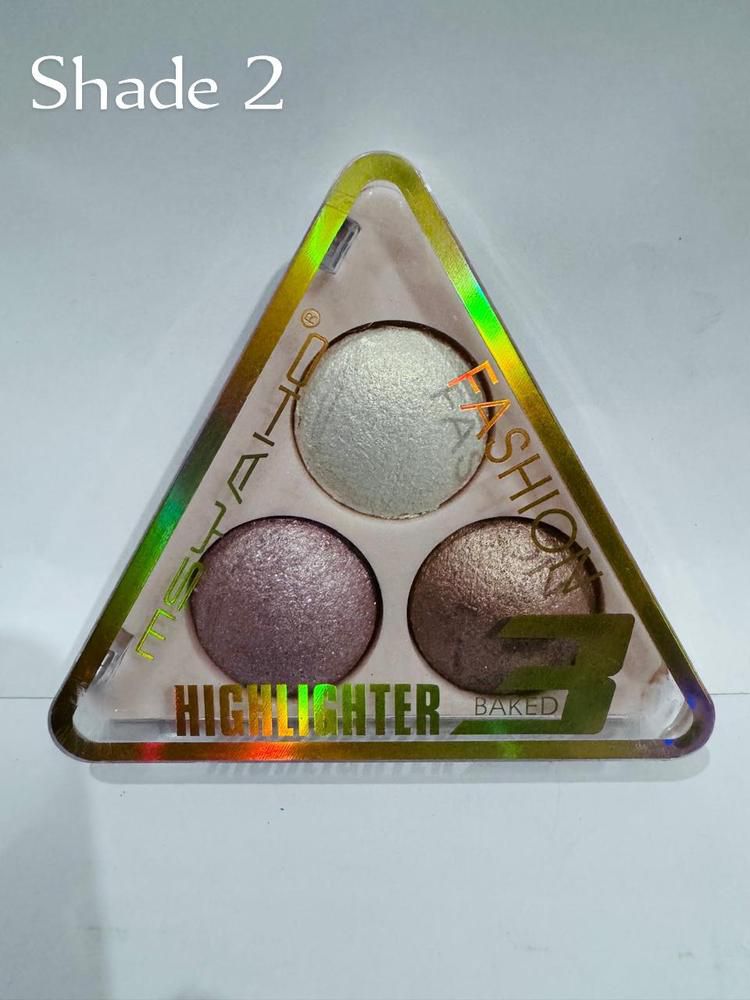 MYSAHO Baked 3 in 1 Fashion Color Highlighter Platte