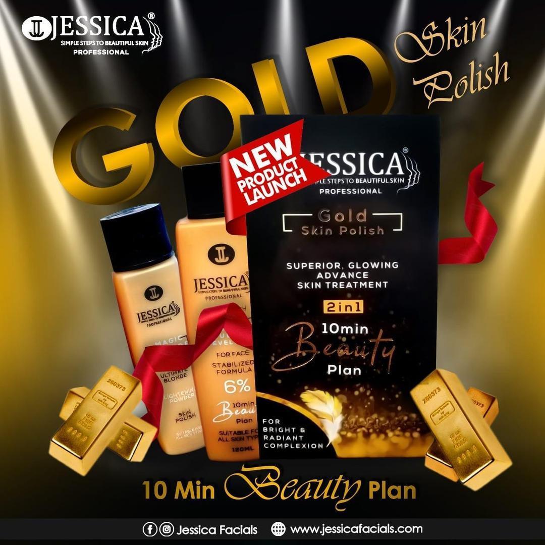 Jessica 24K Gold 2 in 1 Skin Polish For Glowing Skin - 120 Ml