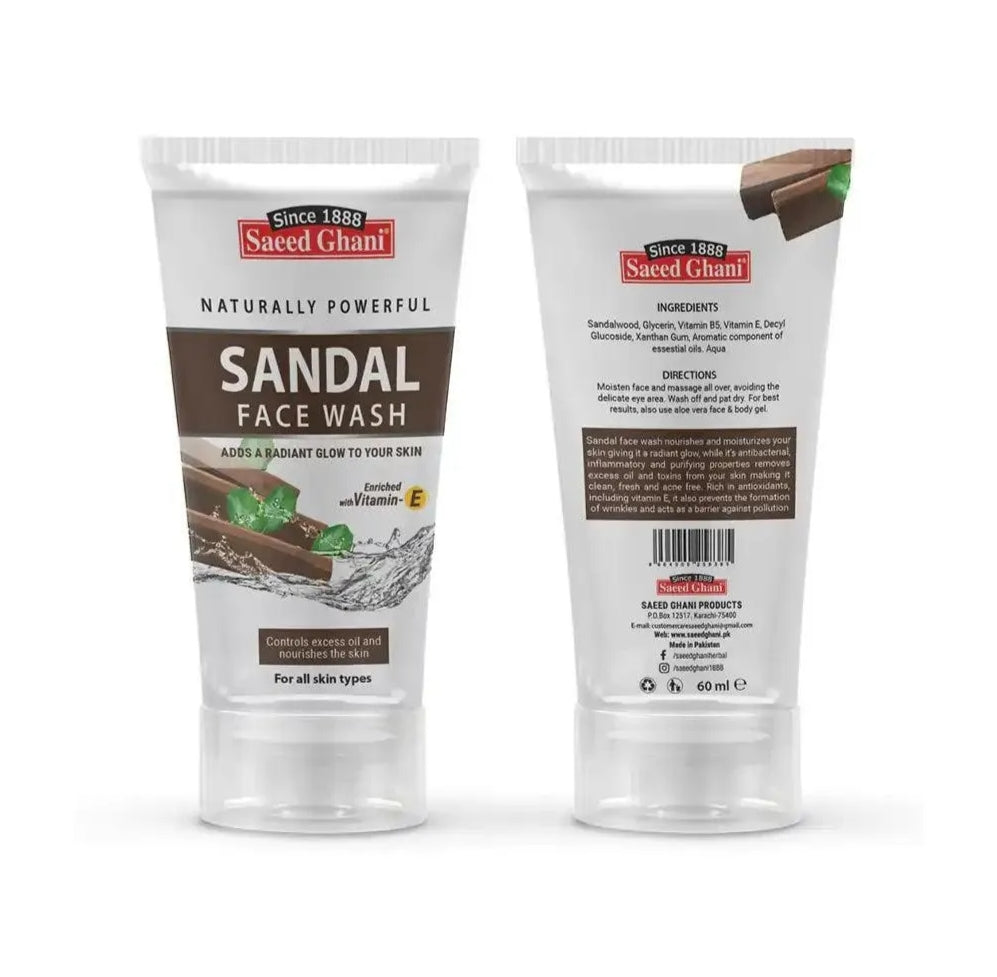 High Quality Sandal Face Wash 60ml All Skin Types